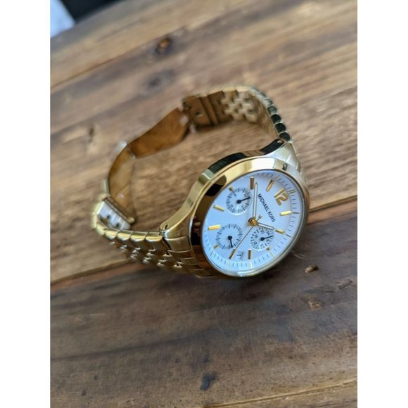 Ladies Michael Kors Chronograph Watch MK5192 Gold-Tone Finish main image 5